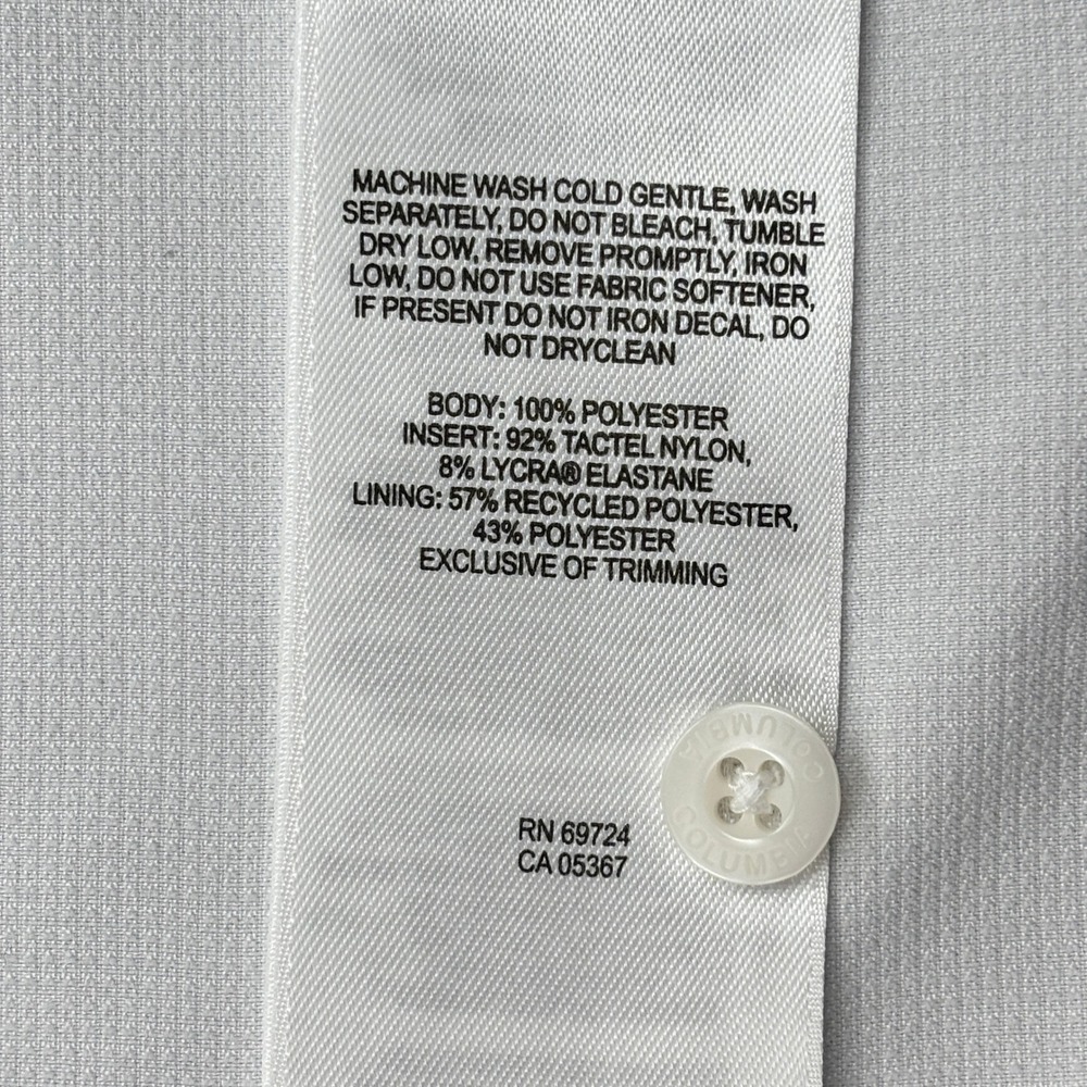 Columbia Shirt Womens XL White Sleeveless Button Down Omni-Shade Hiking Vented - Picture 6 of 8